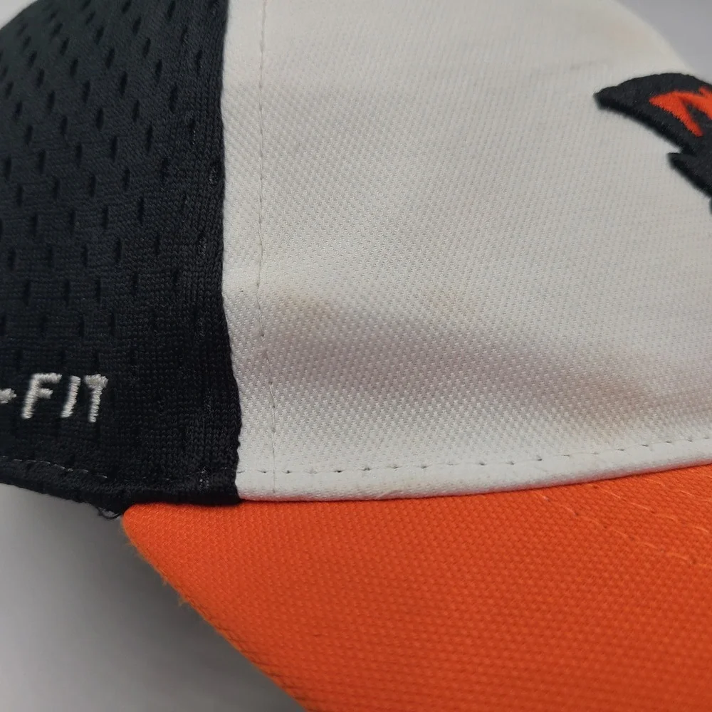 Youth Oregon State Beavers Hat Fitted Mesh Nike White Orange Black NCAA Dri-Fit
